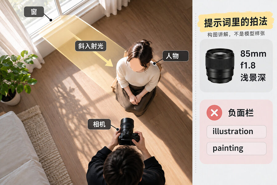 窗光从哪边来，比多堆几个好看更清楚