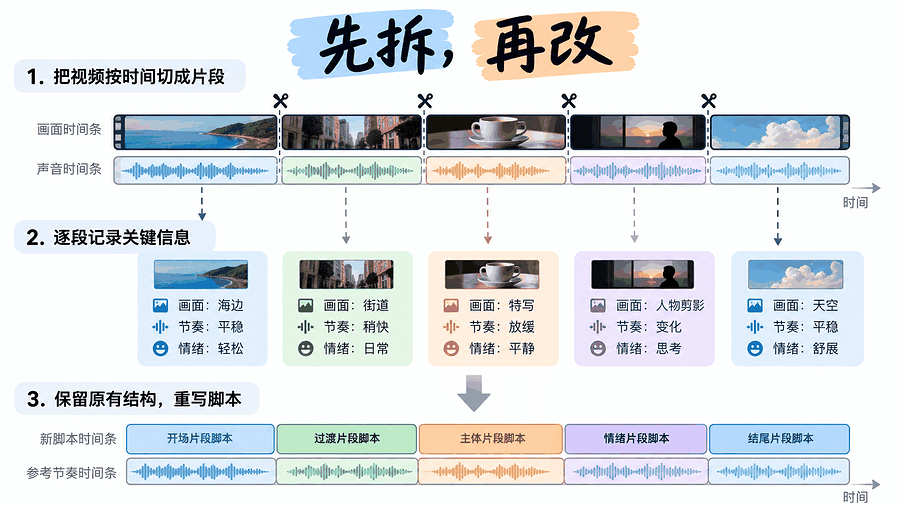 先拆节奏和情绪，别急着重写整条片