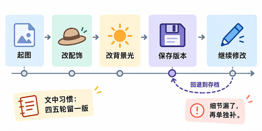 改几轮就存一版，别把退路改没了