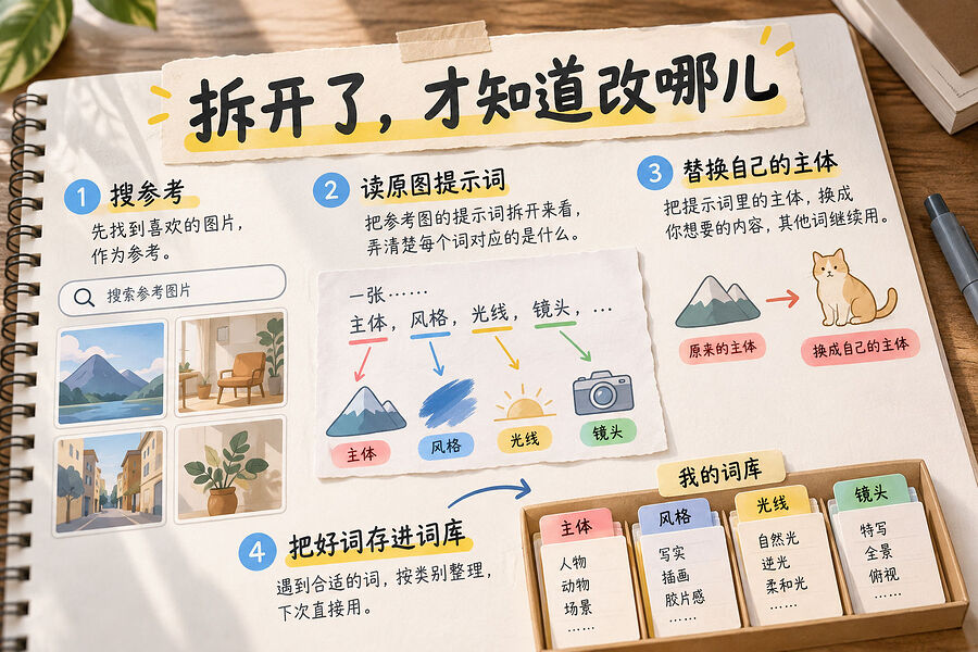 看到顺眼的先拆词，别整段照搬就走