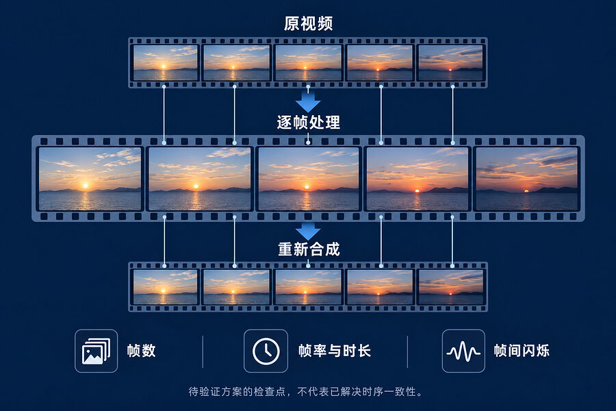 放大前先记住帧数，合回去还要对时长