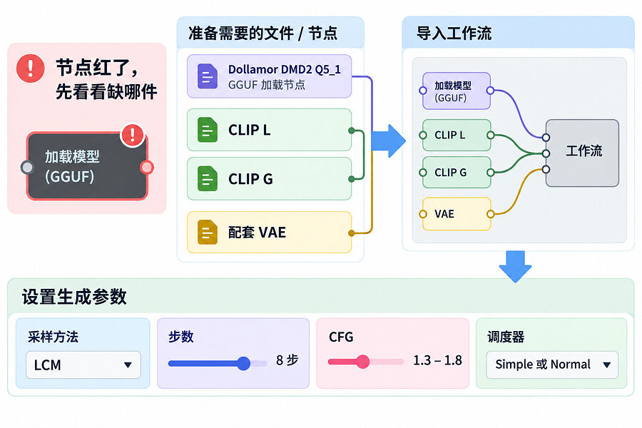 文件和节点先配齐，再拖那份工作流