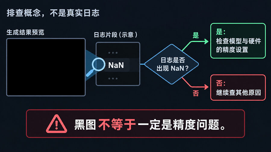 预览一片黑的时候，先回头找那行警告