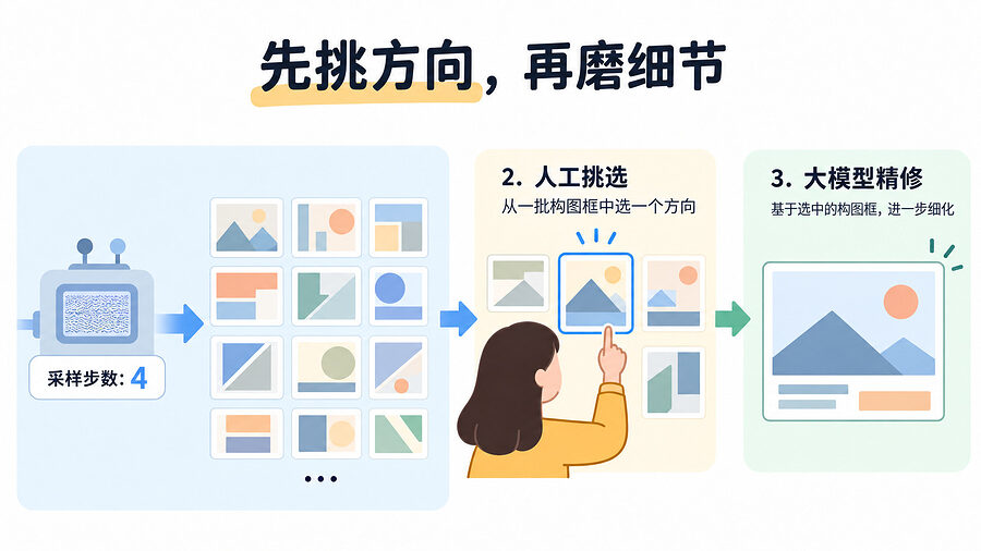 小模型先铺草稿，挑中了再花工夫