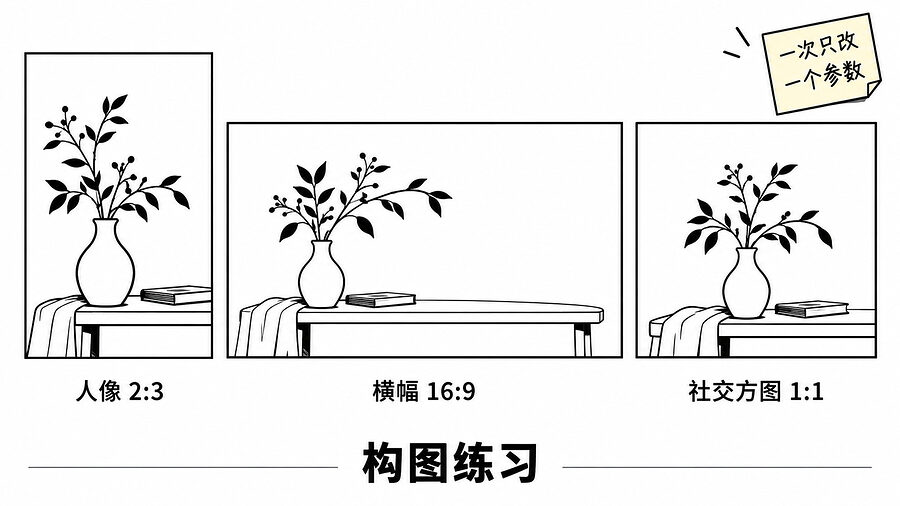 竖版、横版和方图，开画前先选好用途