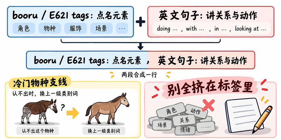 标签点名，复杂关系再补一句话
