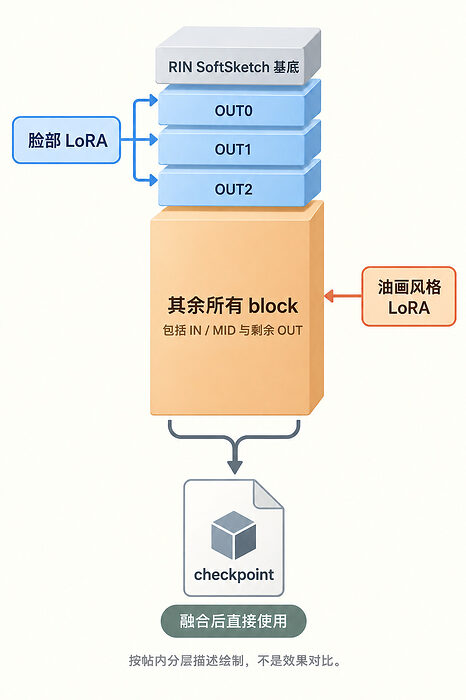 脸和油画笔触，原来分到不同层里了