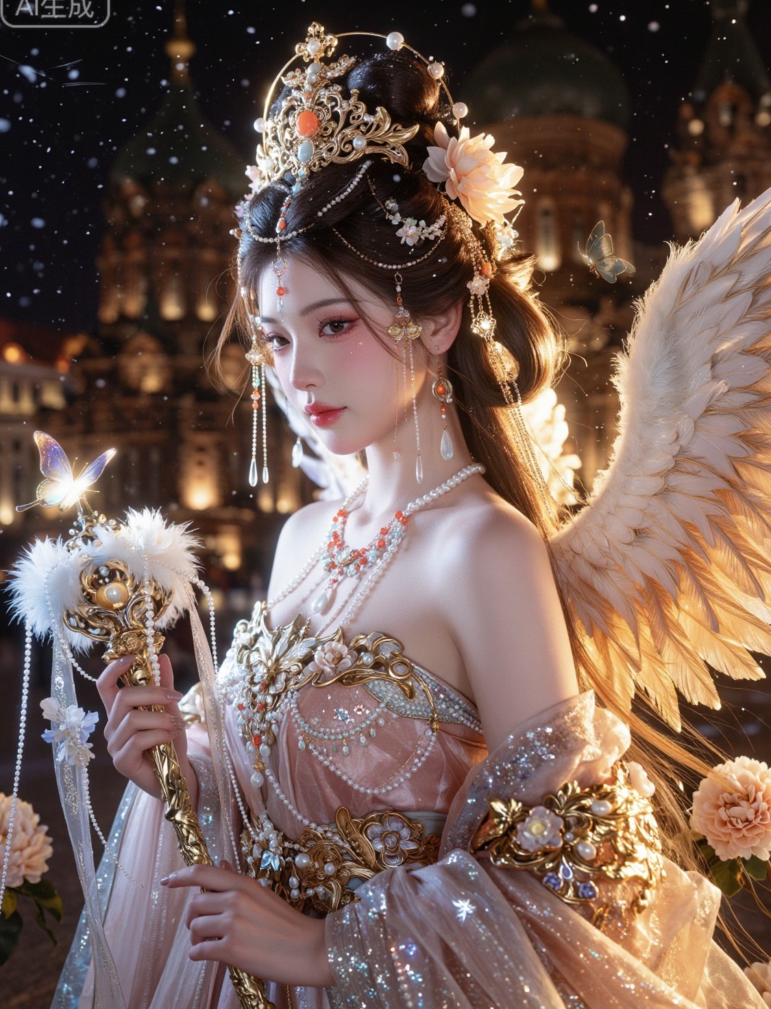 黑金逆光凤冠美人 · 重工头饰堆到极致的那种华贵
