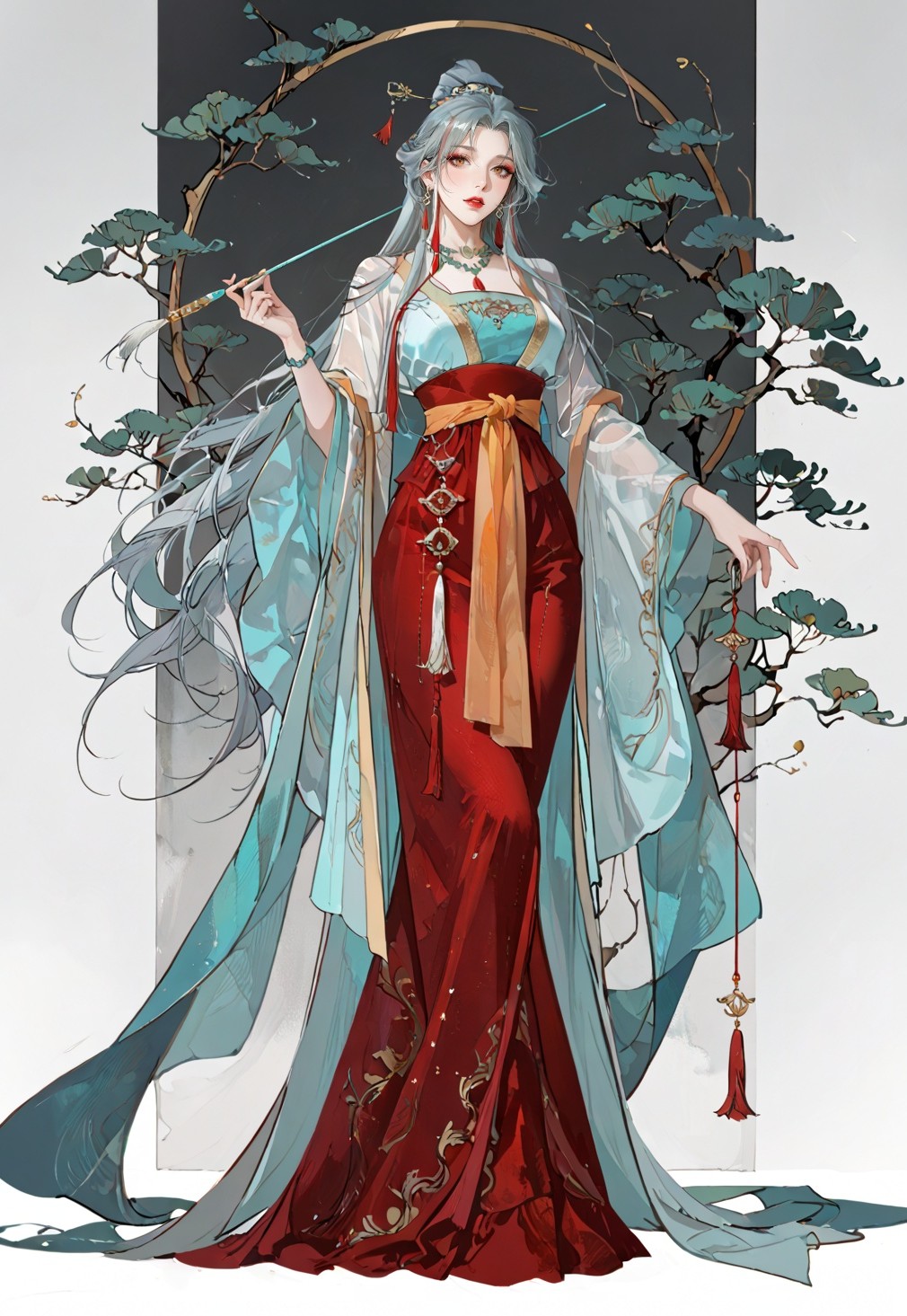唐风汉服持短剑往前走，这版的武侠气总算对了