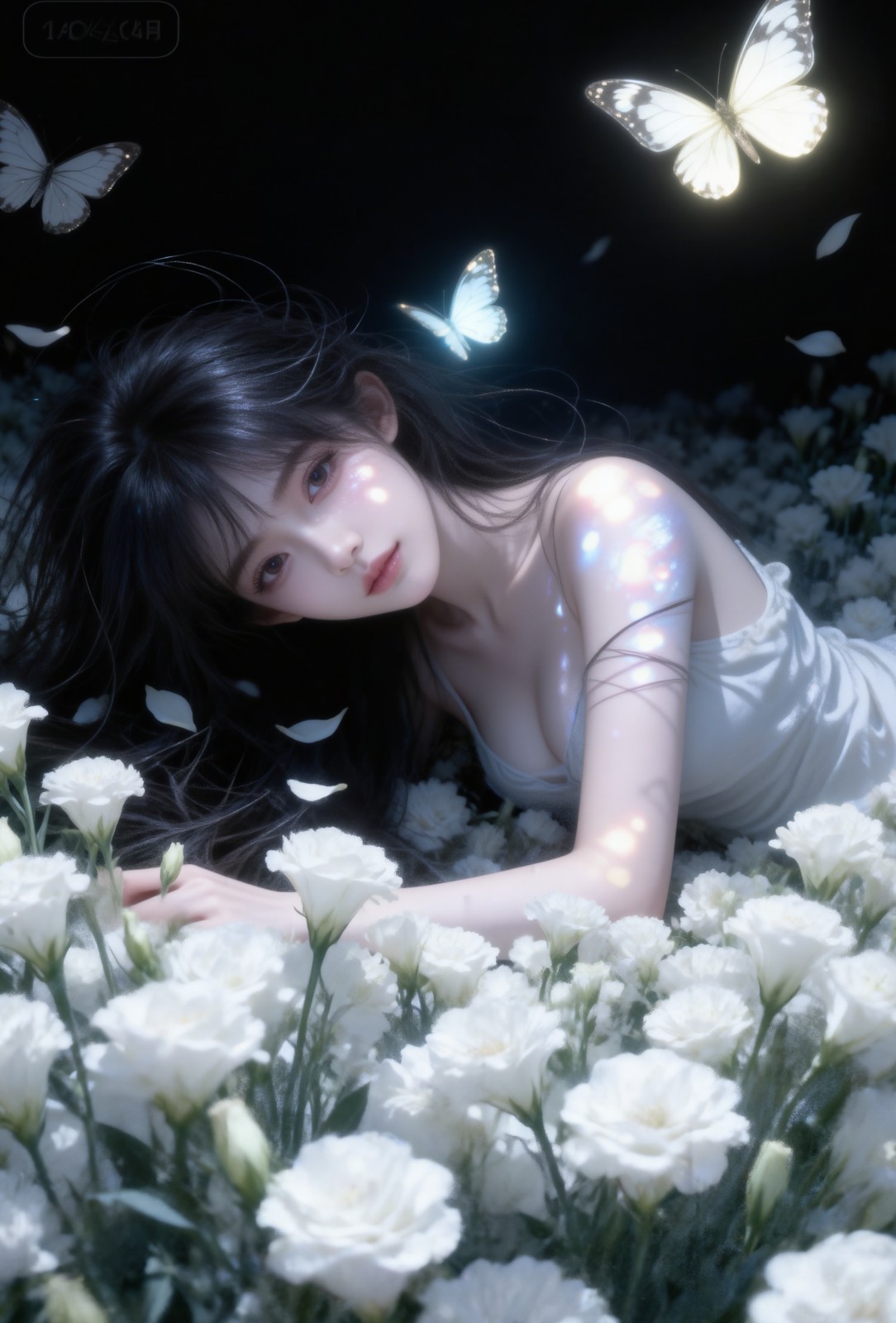 白桔梗花海里的情绪写真,过曝和暗调来回掐了半天